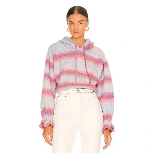 Something Navy Ombre Striped Hoodie in Blue Combo - Picture 5 of 9